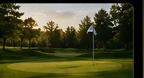 Golf course with flag